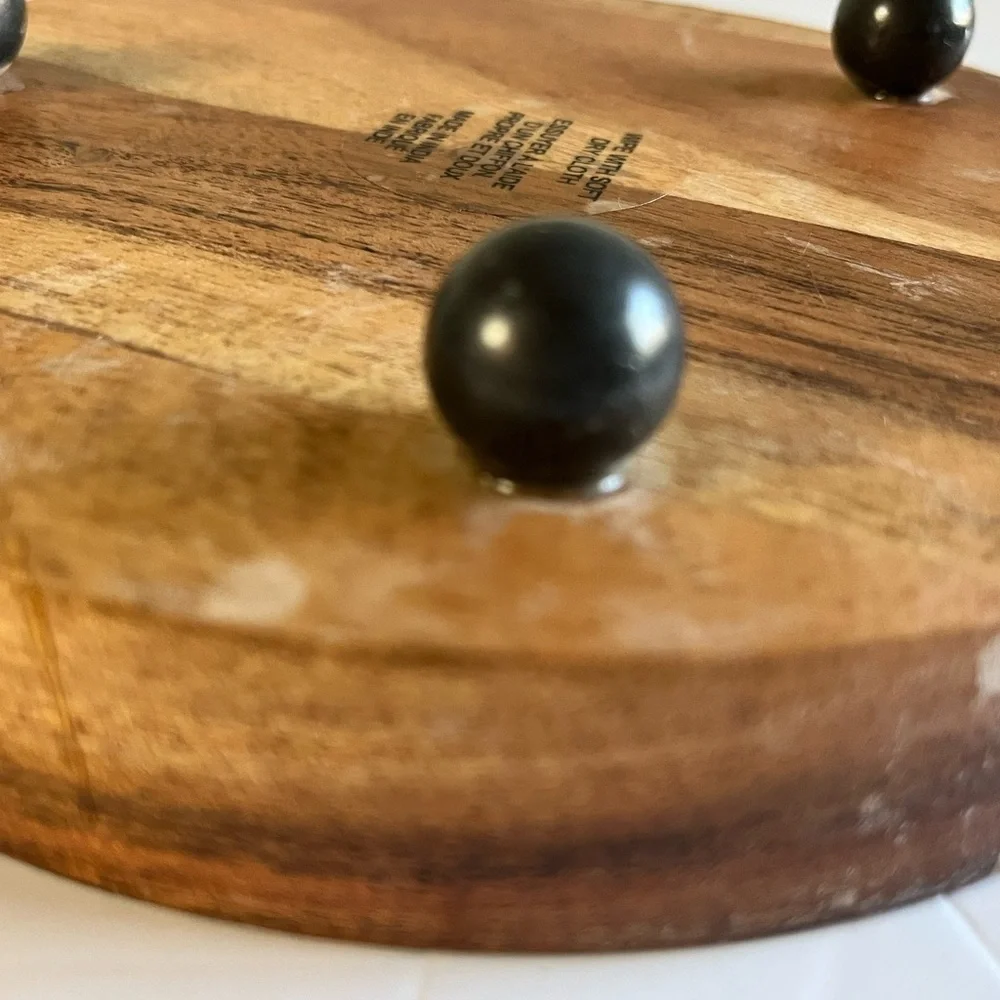 Rustic Wooden Base Cheese Board with Glass Dome Cover - Picture 10 of 10